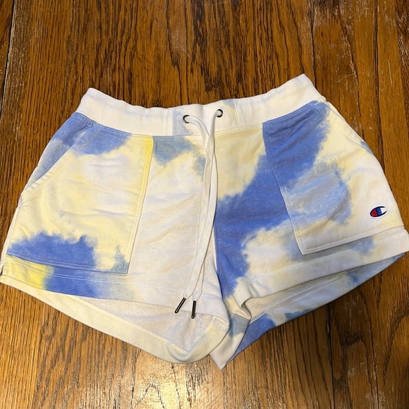 women’s tiedye Champion sweatshorts - Picture 1 of 4